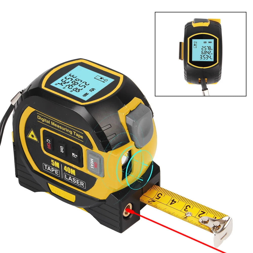 3-in-1 laser measuring meter with display