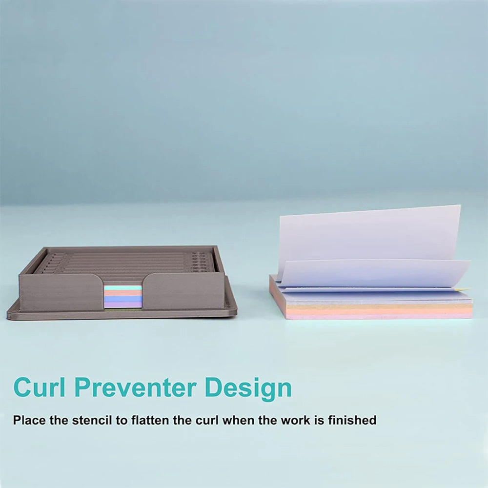 Stylish sticky note holder with template – order on the desk, order in the head