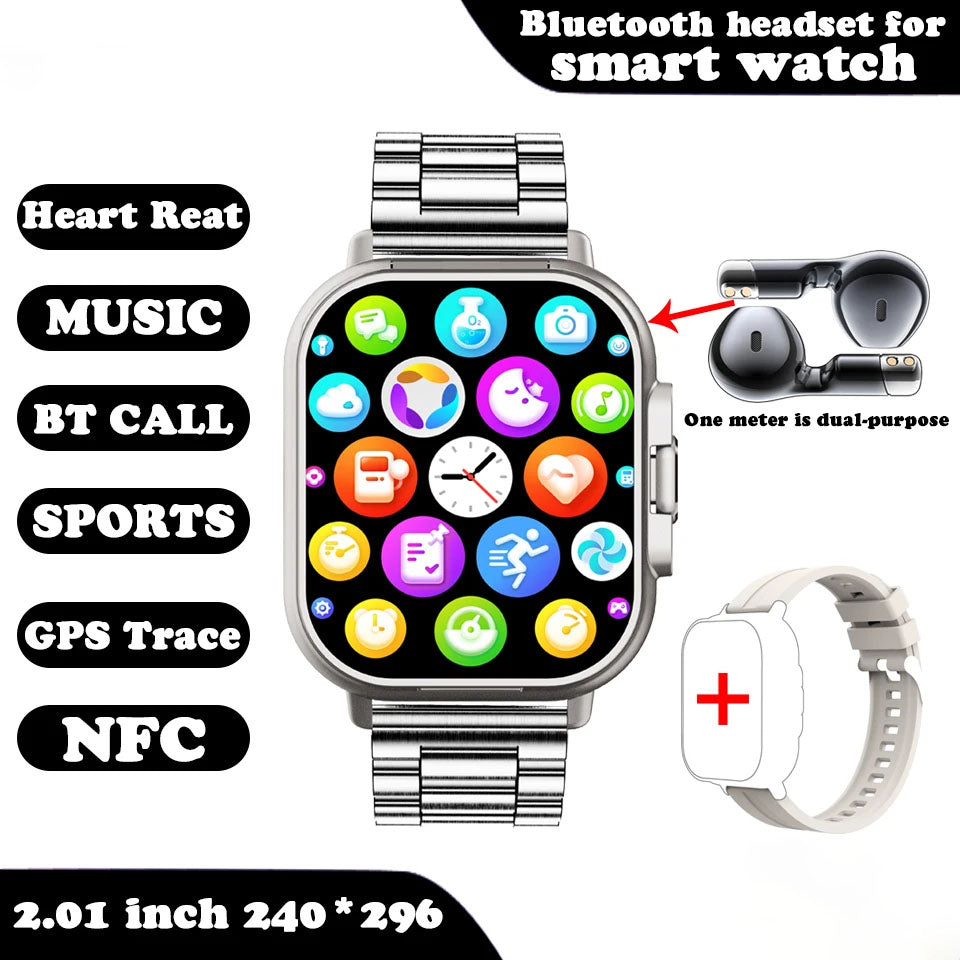 Smart watch with wireless headphones