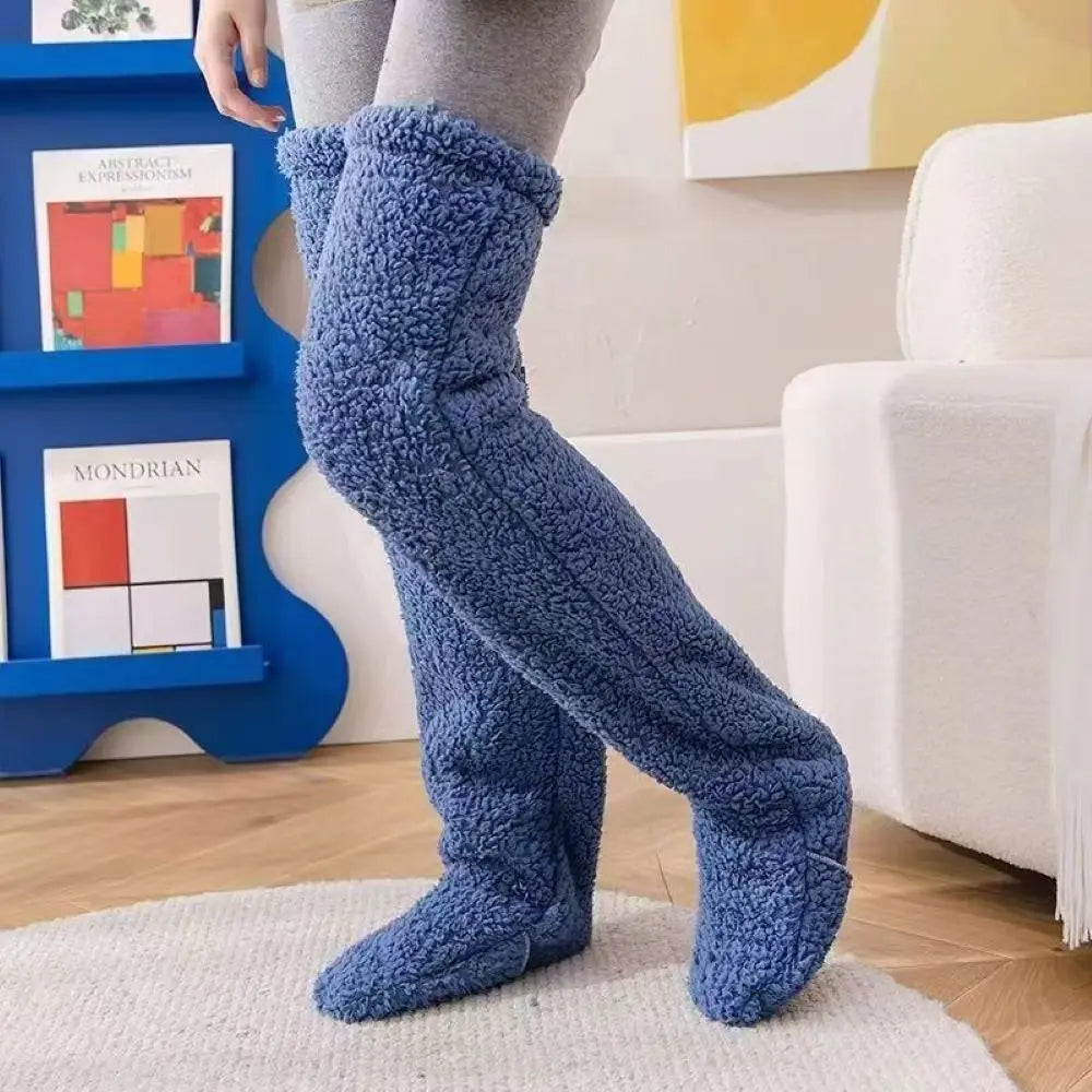 Over-the-knee, fuzzy socks