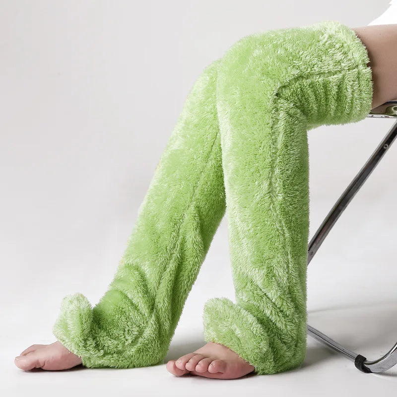 Over-the-knee, fuzzy socks