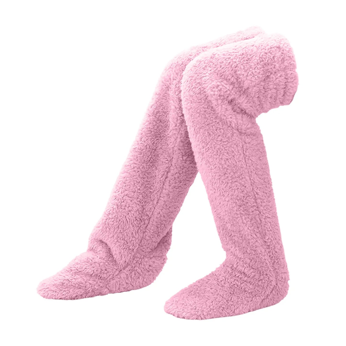Over-the-knee, fuzzy socks