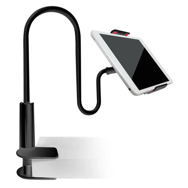 Flexible tablet holder with clip