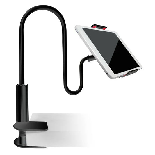 Flexible tablet holder with clip