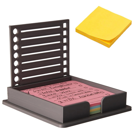 Stylish sticky note holder with template – order on the desk, order in the head