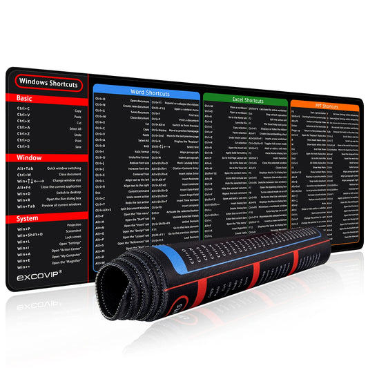 Mouse pad with keyboard shortcuts