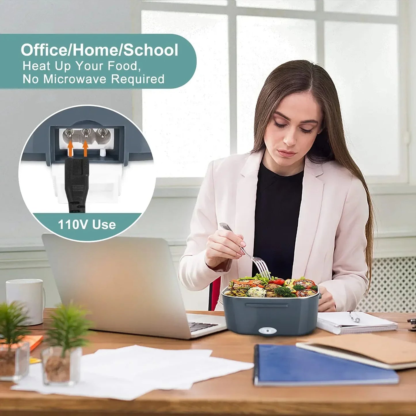 A warm lunch anytime, anywhere – with the 2-in-1 electric lunch box