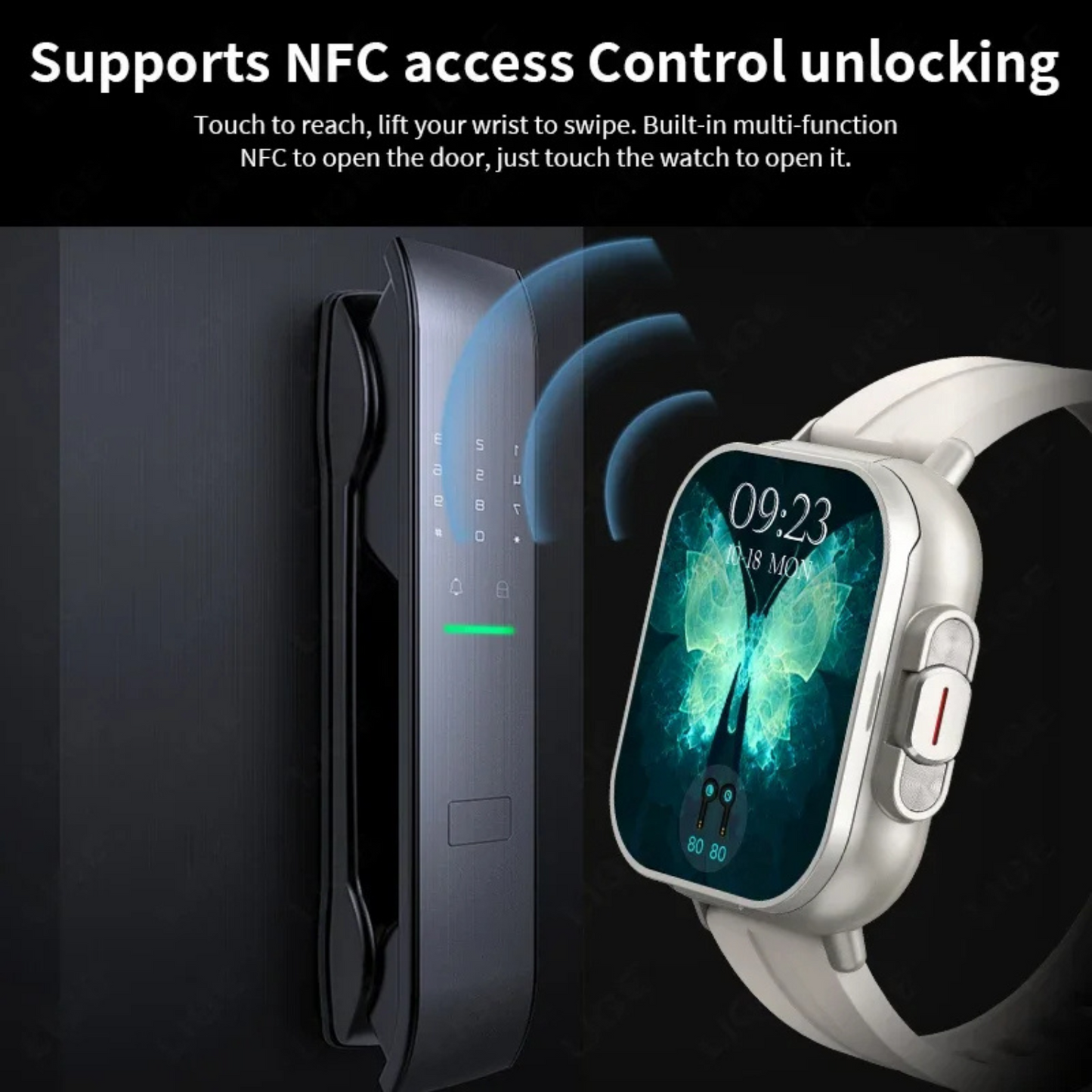 Smart watch with wireless headphones