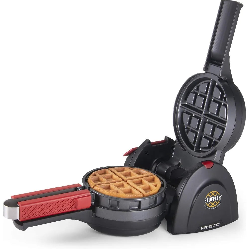 Waffle maker for filled waffles