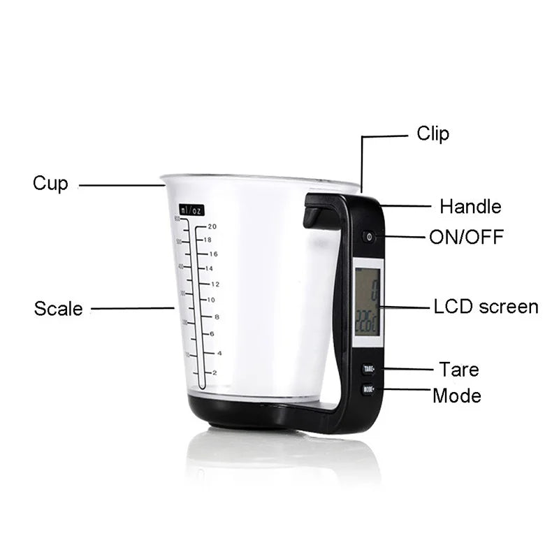Digital kitchen measuring cup – precise measurements with a smart display
